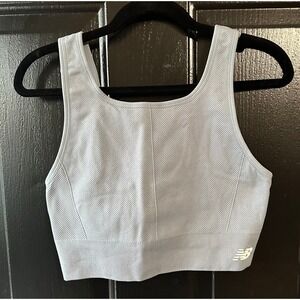 New‎ Balance Women's Seamless Ribbed Sports Bra Light Blue